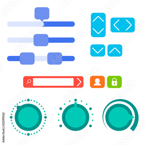 Interface element, flat vector illustration