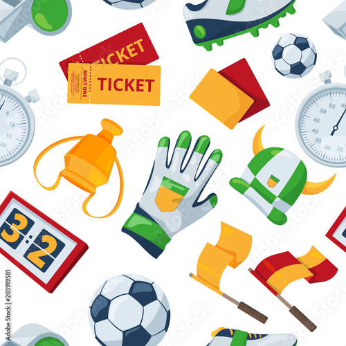 Vector seamless pattern at football theme