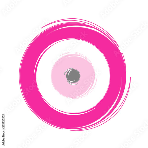 artistic pink evil eye vector - greek evil eye illustration