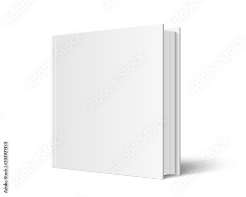 Closed square hardcover book mockup