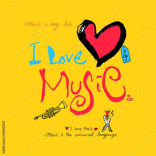 음악회 포스터 / 손으로 그린 음악 일러스트