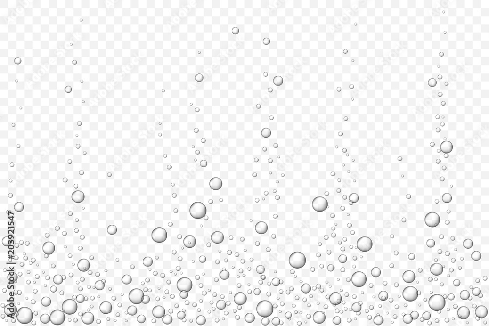 black underwater air bubbles texture isolated