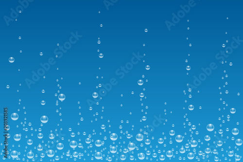 Vector underwater air bubbles texture isolated
