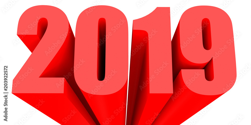 2019 New Year. Text. 2019 New Year. Text.