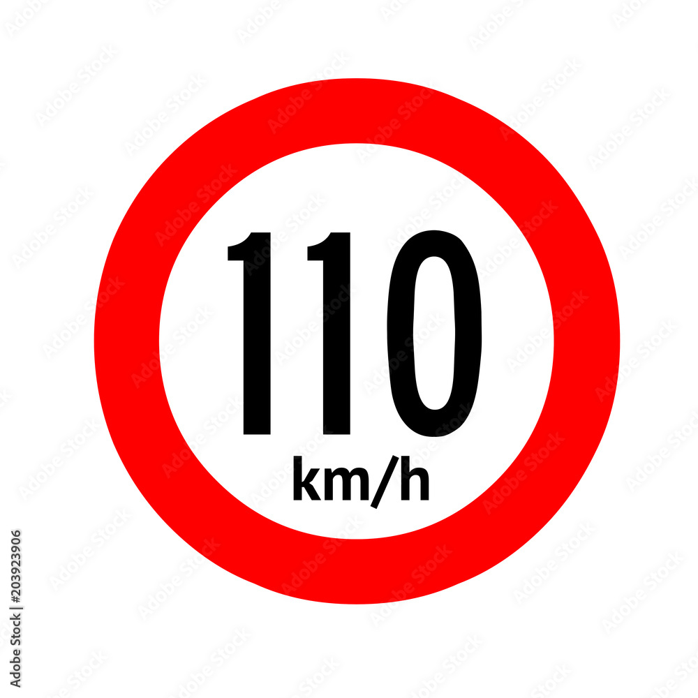 Speed limit traffic sign 110 Speed limit traffic sign 110