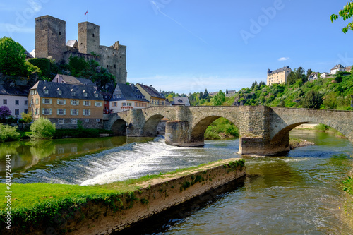 Die Burg von Runkel an der Lahn