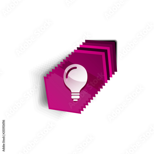 Light bulb, new idea concept web button