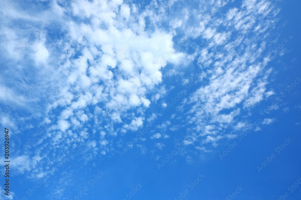Blue sky with cloud beautiful in summer for background