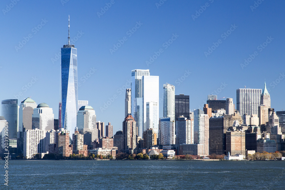Fototapeta premium New York, Lower Manhattan skyline