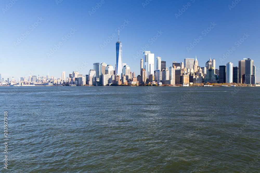 Fototapeta premium New York, Lower Manhattan skyline