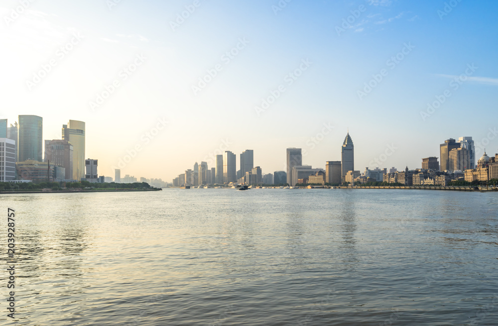 panoramic cityskyline in shanghai china