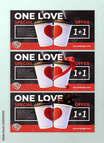 One Love Coffee Flyers Templates.