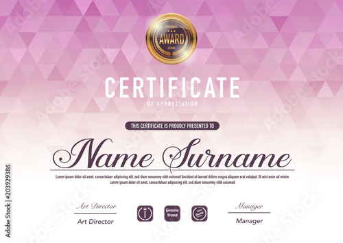 Certificate template luxury and diploma style,vector illustration.