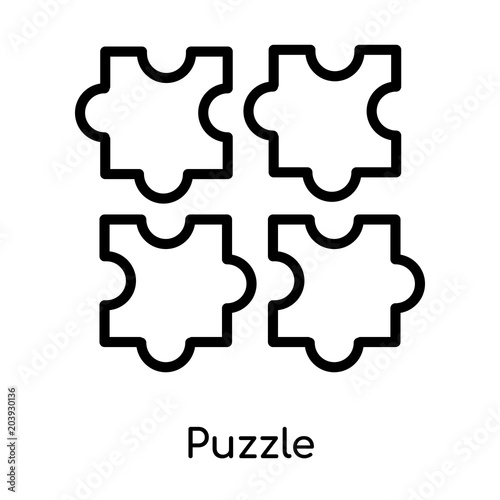 Puzzle icon isolated on white background © Pro Vector Stock