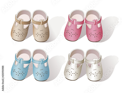  Vintage shoes baby set