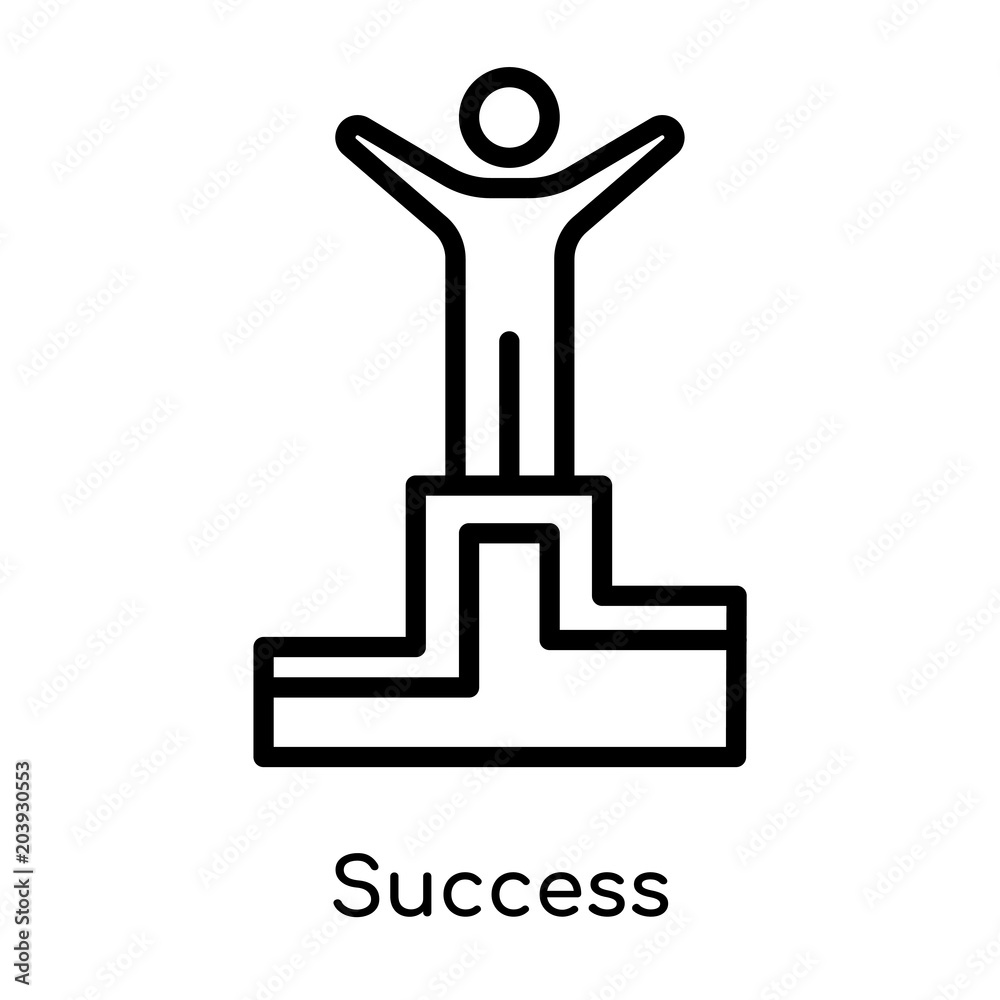 Obraz premium Success icon isolated on white background