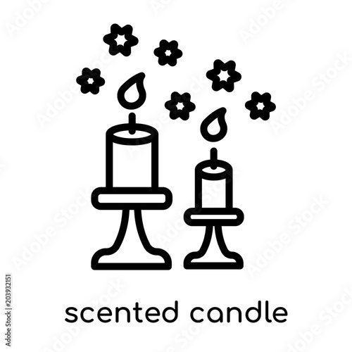 scented candle icon isolated on white background