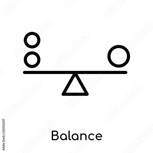 Balance icon isolated on white background