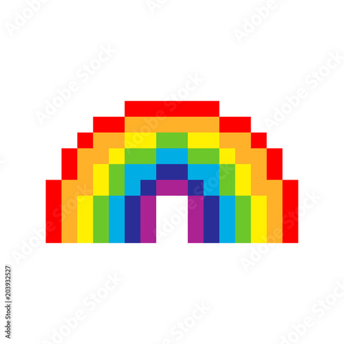 Pixel art rainbow