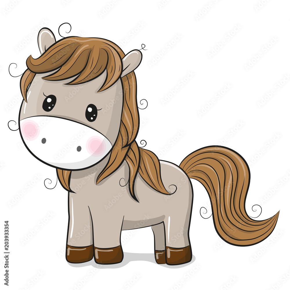 Cartoon horse vector illustration. Stock Vector by ©luplupme.gmail.com  112864984