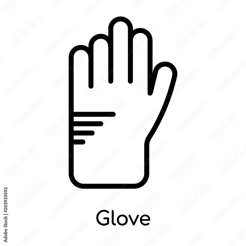 Obraz premium Glove icon isolated on white background