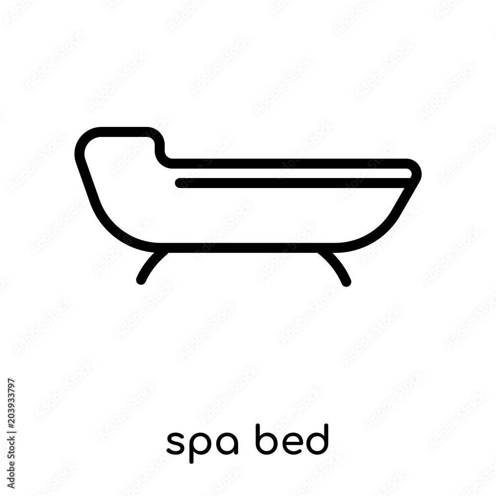spa bed icon isolated on white background spa bed icon isolated on white background