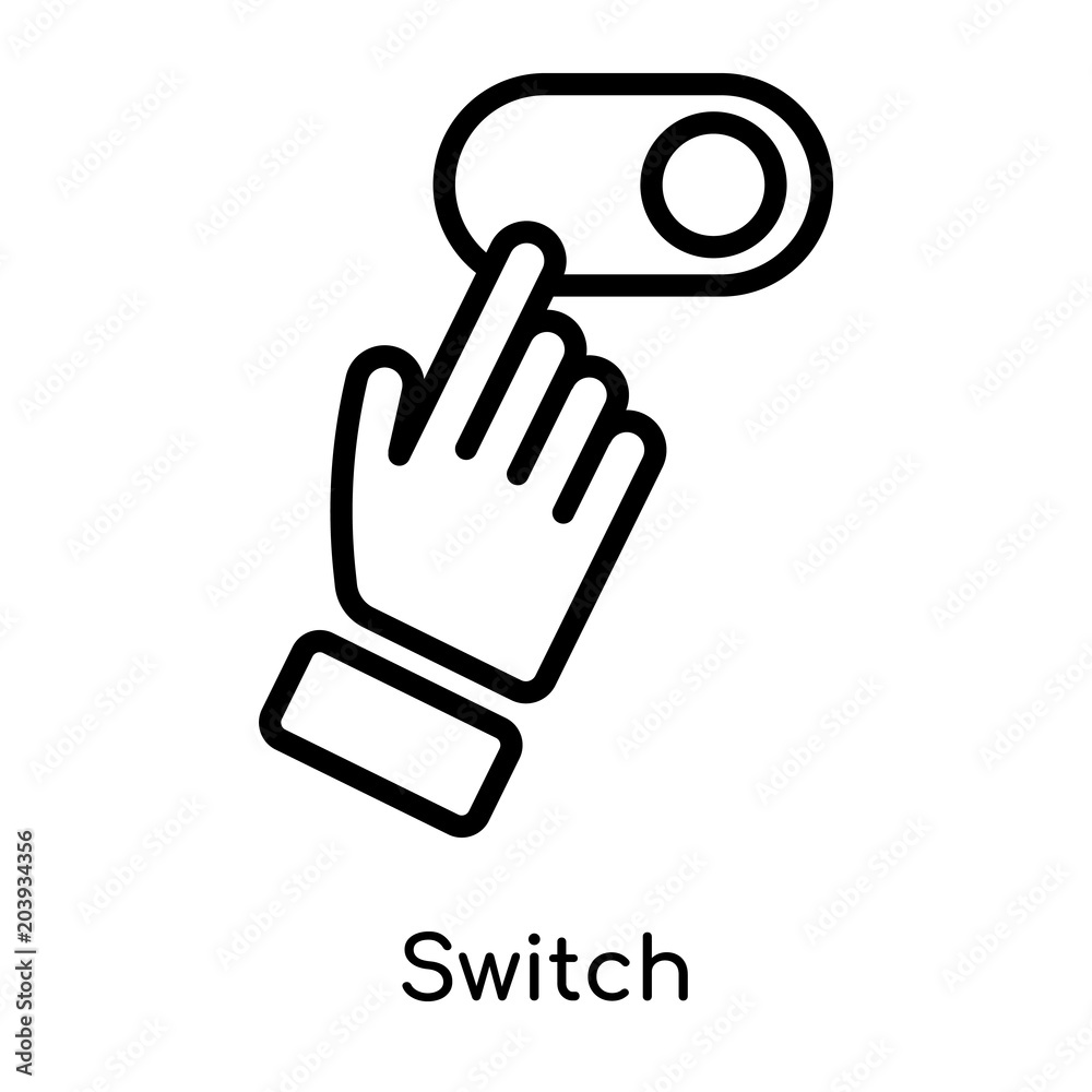 Fototapeta premium Switch icon isolated on white background