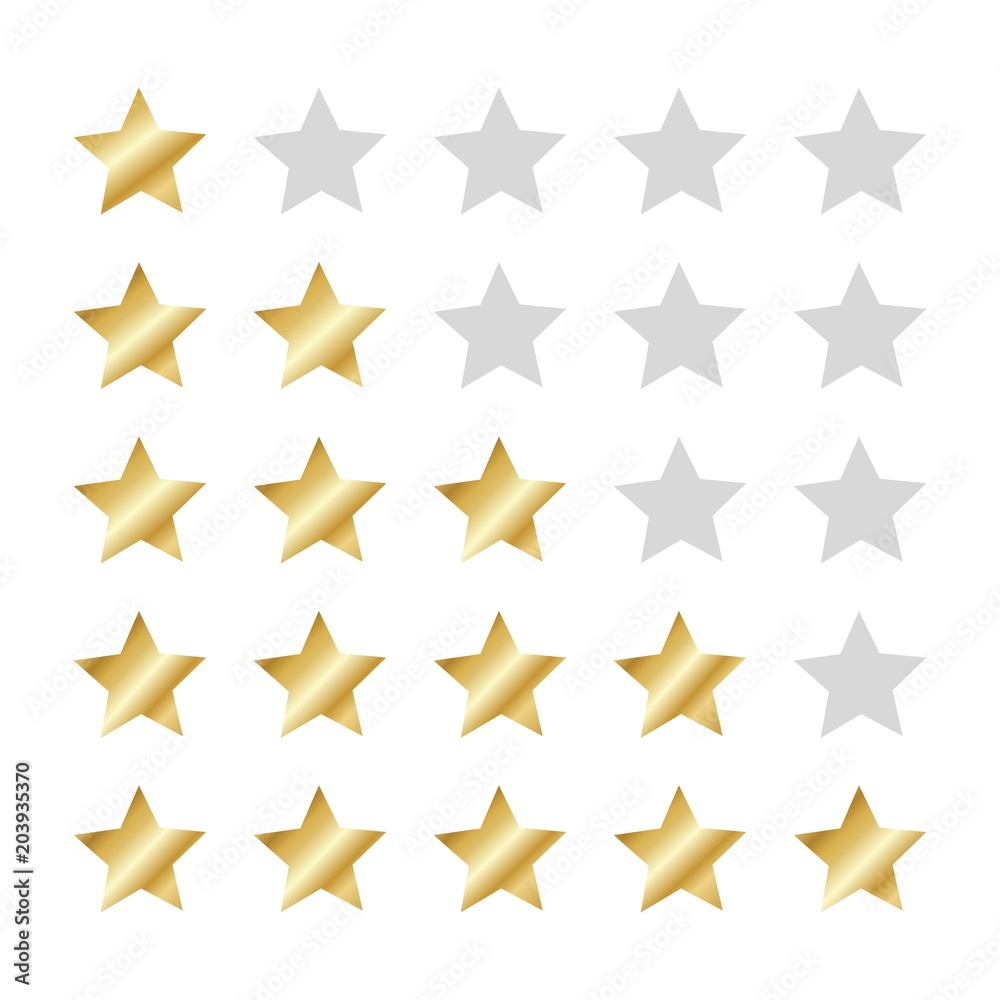 Five star rating vector set Five star rating vector set