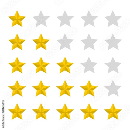 Five star rating vector set