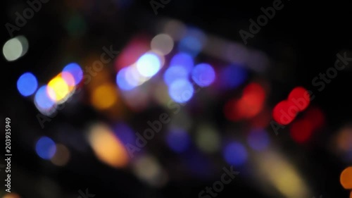 blurred colorful flashing lights