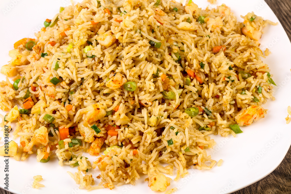 Fried rice with prawn Fried rice with prawn