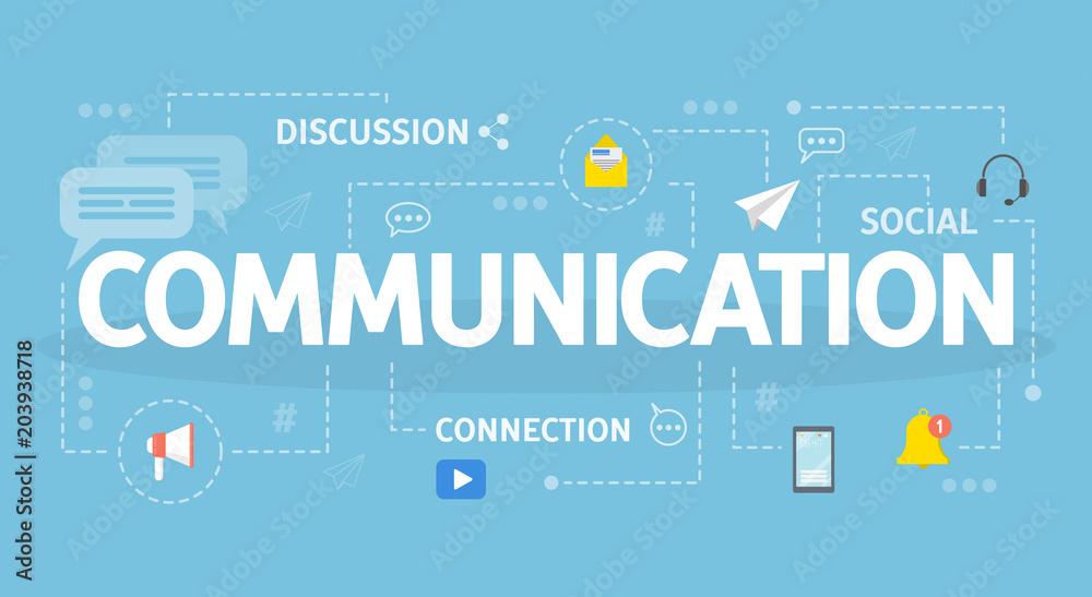 Obraz premium Communication concept illustration.