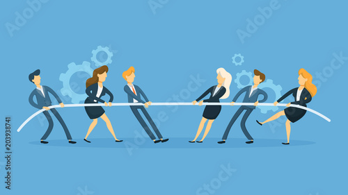 People on business competition.