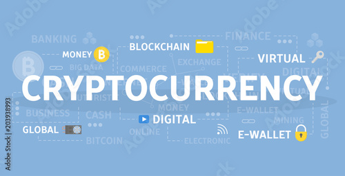 Cryptocurrency concept illustration.