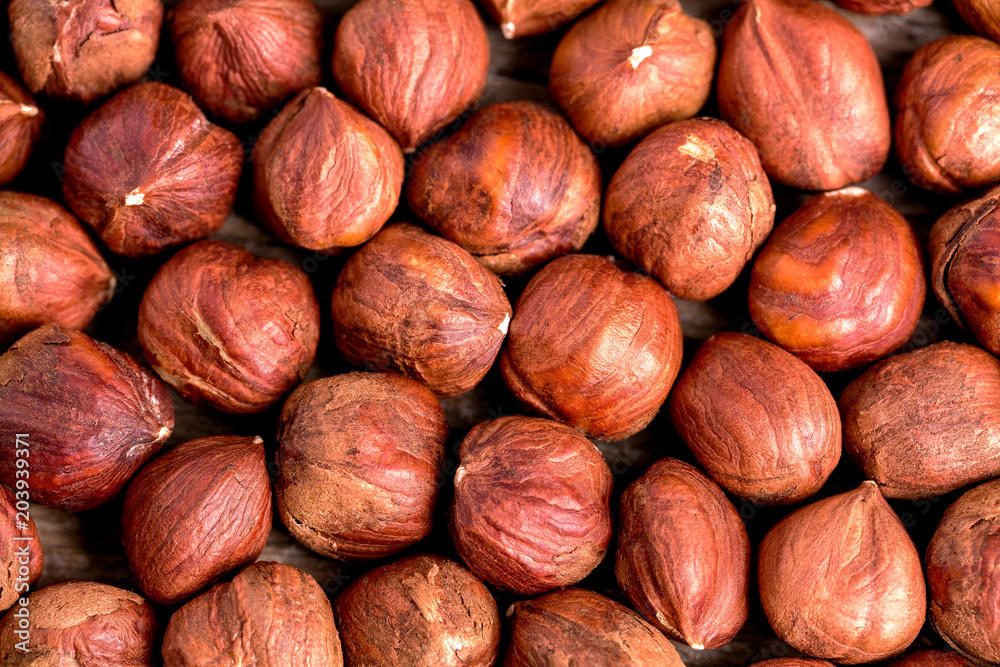 Hazelnut background. Closeup. Natural product Hazelnut background. Closeup. Natural product