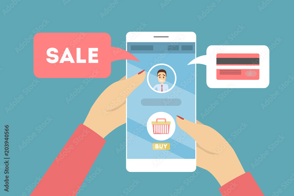 Online shopping sale. Online shopping sale.
