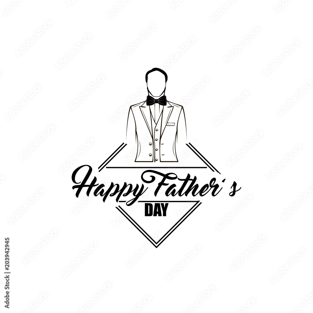 Fathers Day card. Bow tie, tuxedo, elegant costume. Happy Fathers day greeting card. Dad gift. Dads holiday. Vector. Fathers Day card. Bow tie, tuxedo, elegant costume. Happy Fathers day greeting card. Dad gift. Dads holiday. Vector.