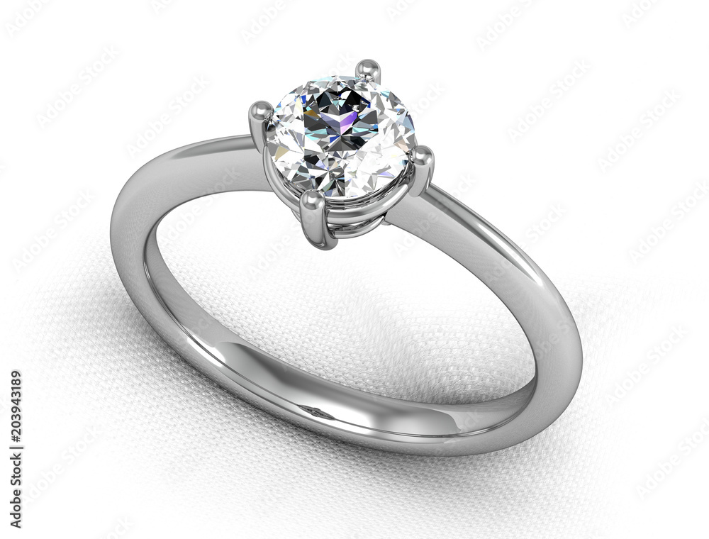 Wedding ring on a white background (high resolution 3D image) Wedding ring on a white background (high resolution 3D image)