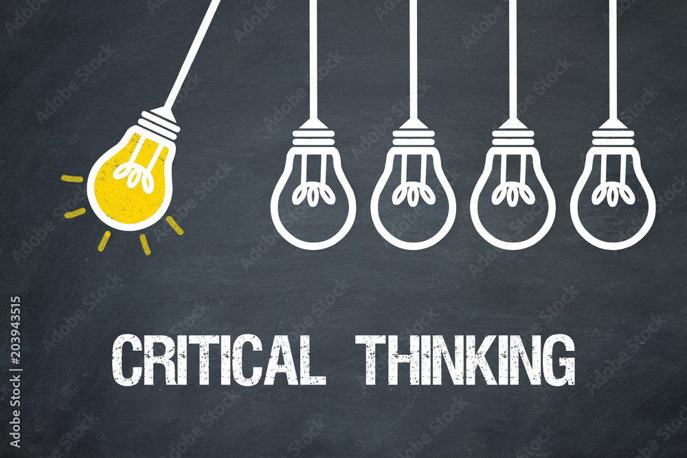 Fototapeta premium Critical thinking / Lampen / Konzept