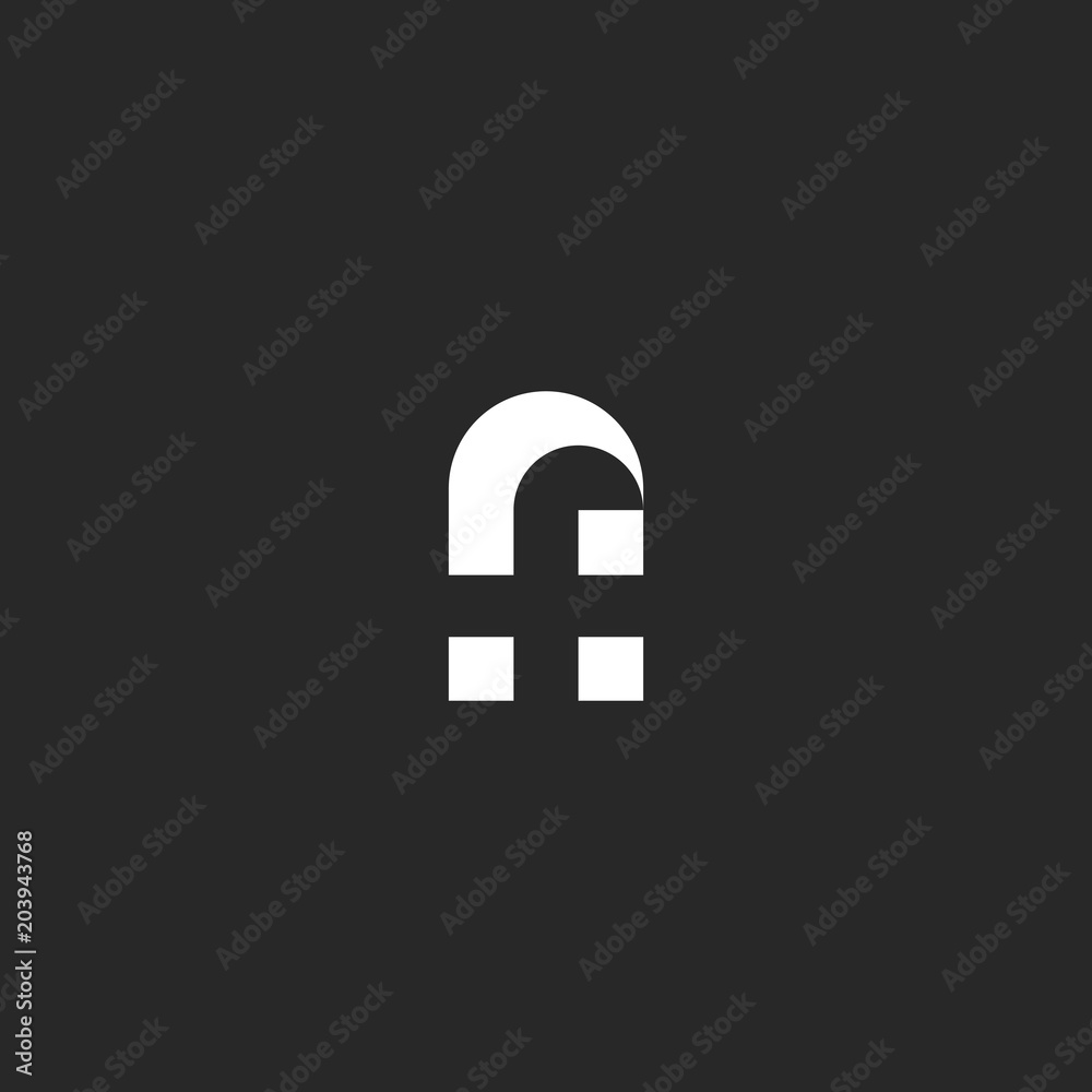Initial letters logo Af or fA initials monogram together symbol black and white negative space style, combination two letters f and A Initial letters logo Af or fA initials monogram together symbol black and white negative space style, combination two letters f and A