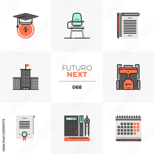 School Education Futuro Next Icons