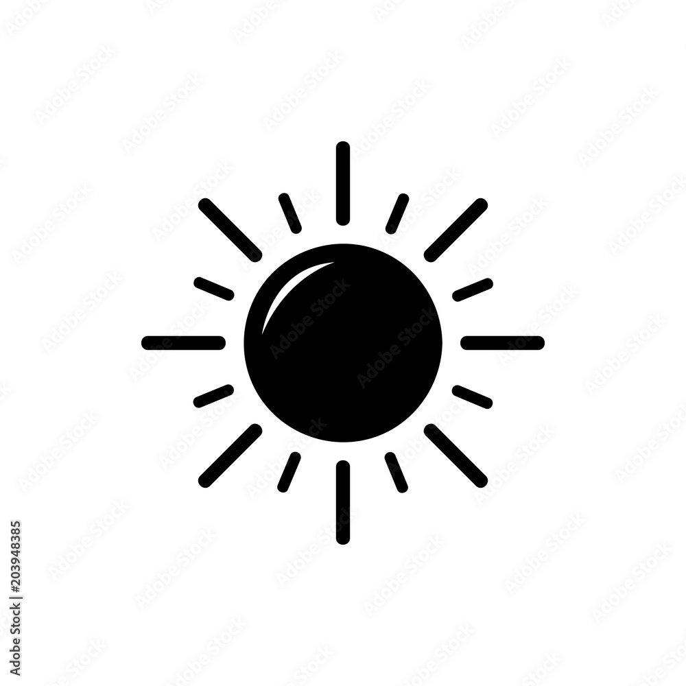 sun sign icon, vector sunlight, bright sunny sun sign icon, vector sunlight, bright sunny