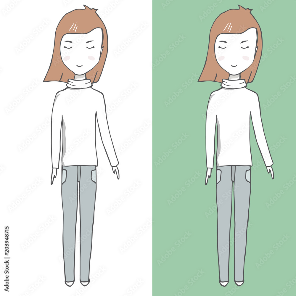 Golf girl vector female teacher jeans autunm clothing Redheaded long hair family person school student winter travel blond woman character drawing full-length pigtails geometric on white background Golf girl vector female teacher jeans autunm clothing Redheaded long hair family person school student winter travel blond woman character drawing full-length pigtails geometric on white background