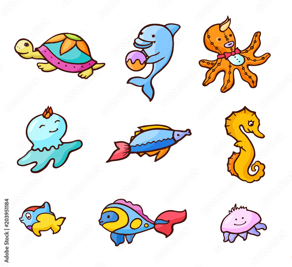 Obraz premium Comic book style stickers
