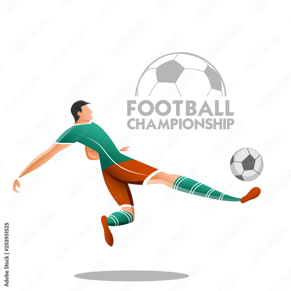 Football Championship Cup soccer sports background for 2018