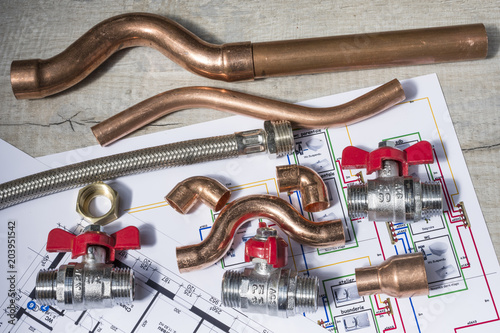 Matériel de plomberie pour circuit eau cuisine et salle de bains