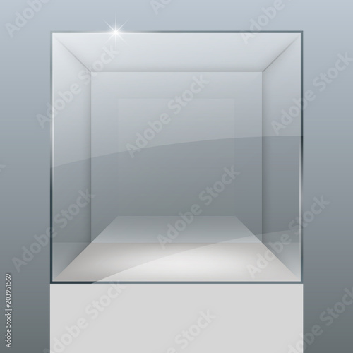 Showcase from glass