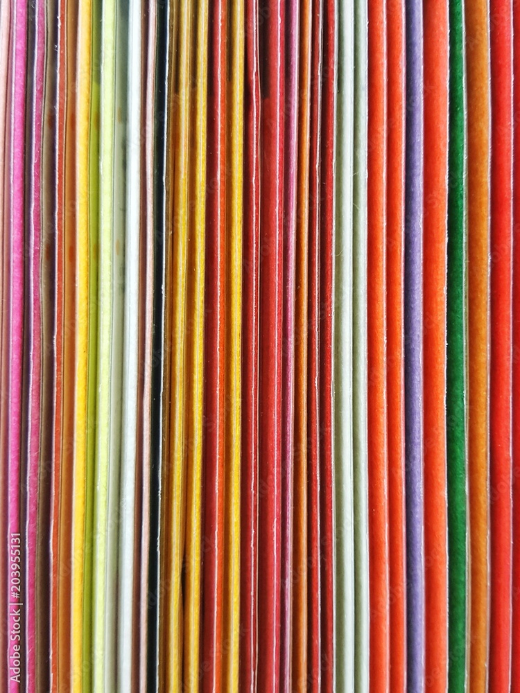 Colorful sets of Books' spines on the book shelve Colorful sets of Books' spines on the book shelve