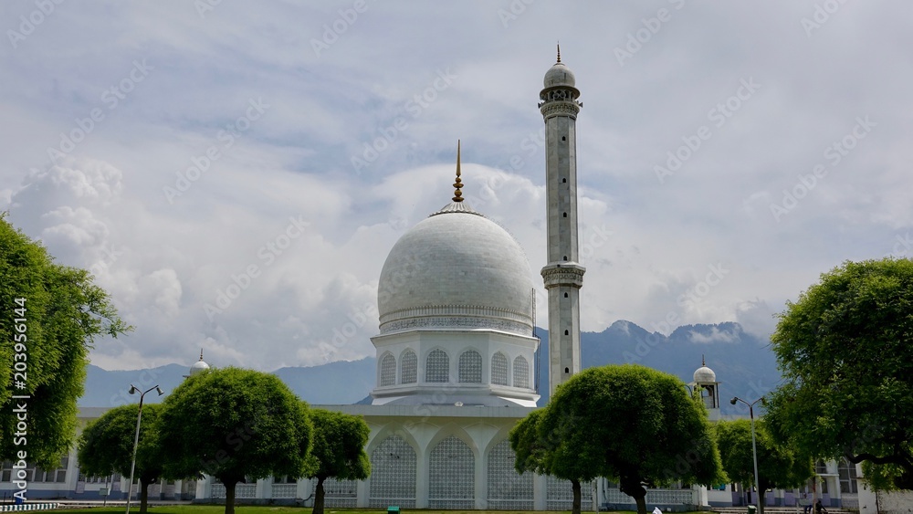 Fototapeta premium Srinagar Stadtansicht, Häuser und Gebäude in Kashmir, Indien