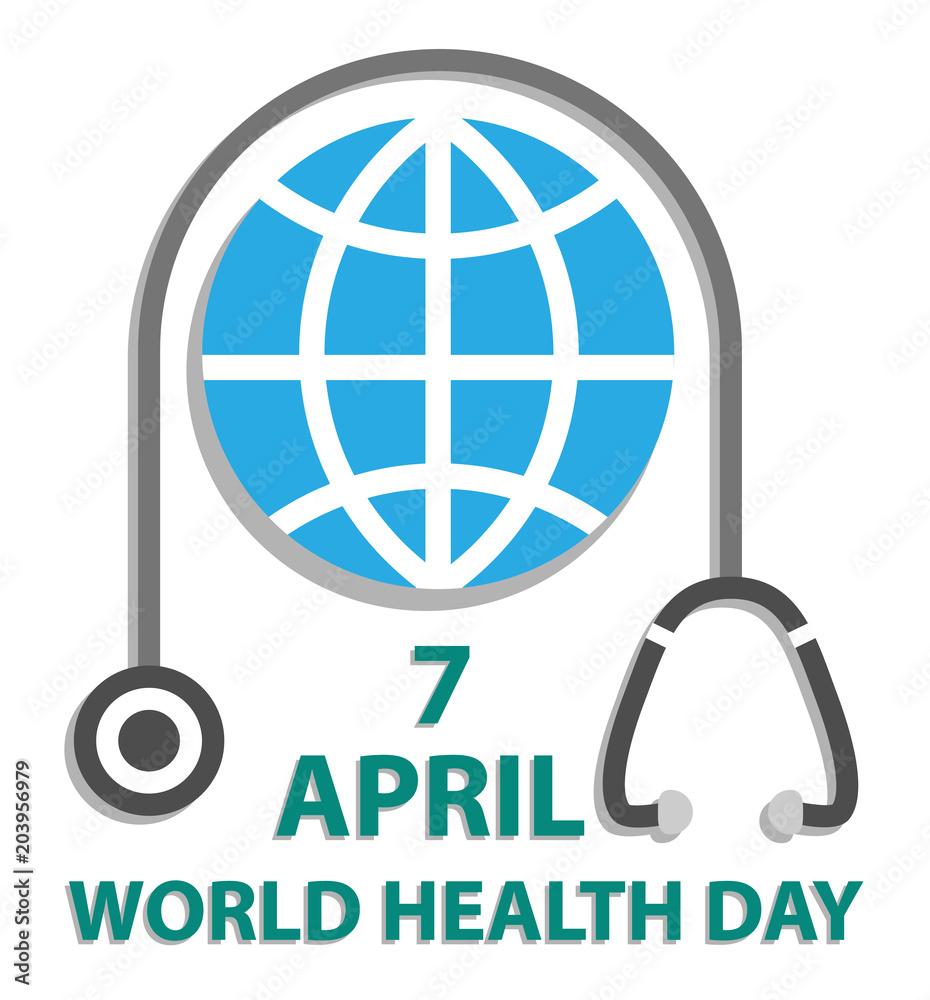 World Health Day concept with earth and stethoscope World Health Day concept with earth and stethoscope